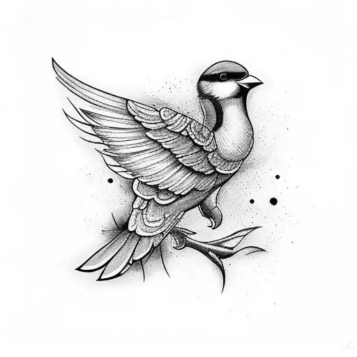 a flock of Birds emerging from the SA Survivior Tattoo tattoo design idea