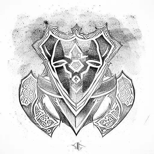 Shield tattoo design idea