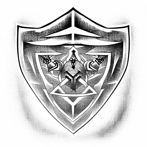 Shield tattoo design idea