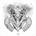 Shield tattoo design idea