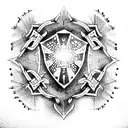 Shield tattoo design idea