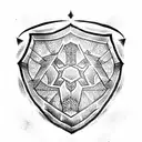 Shield tattoo design idea
