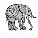 Elephant tattoo design idea