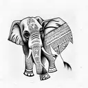 Elephant tattoo design idea