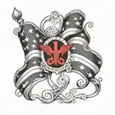 black amarican flag tattoo design idea