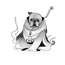 noose, black dog, depression  tattoo design idea