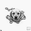 noose, chain, black dog , depression, death, weighed down tattoo design idea