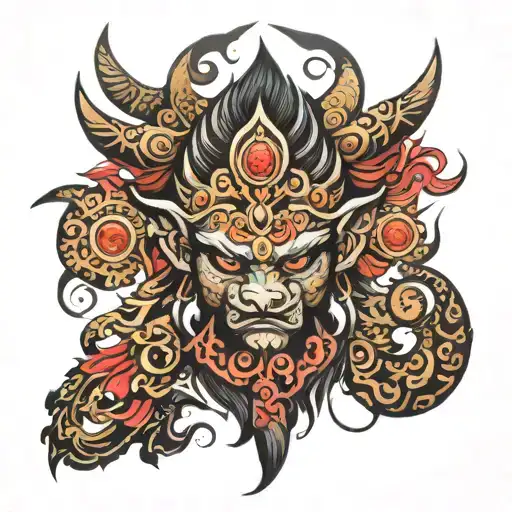 bhairav tattoo design idea