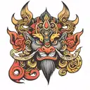 bhairav tattoo design idea