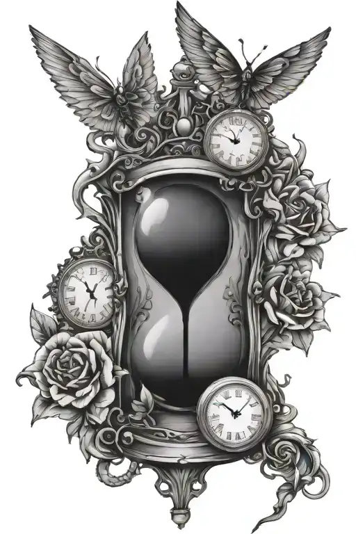 time heals all tattoo design idea