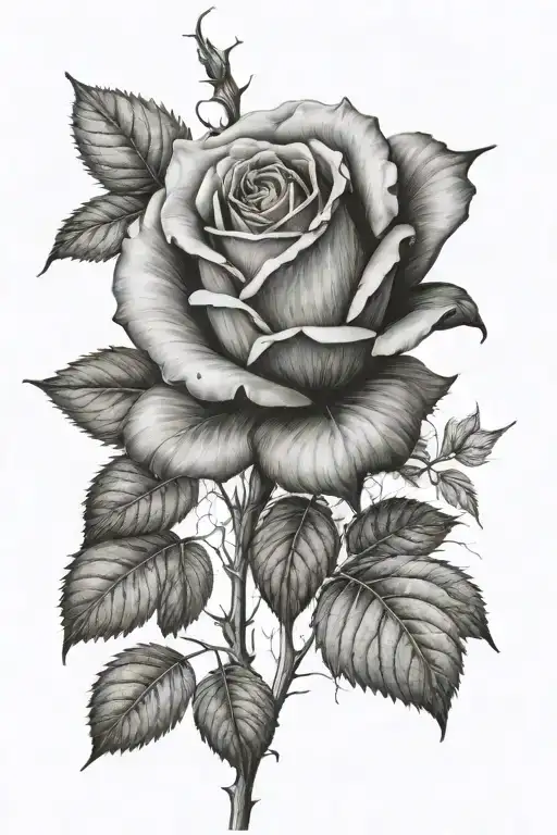 rose that grew from concrete  tattoo design idea