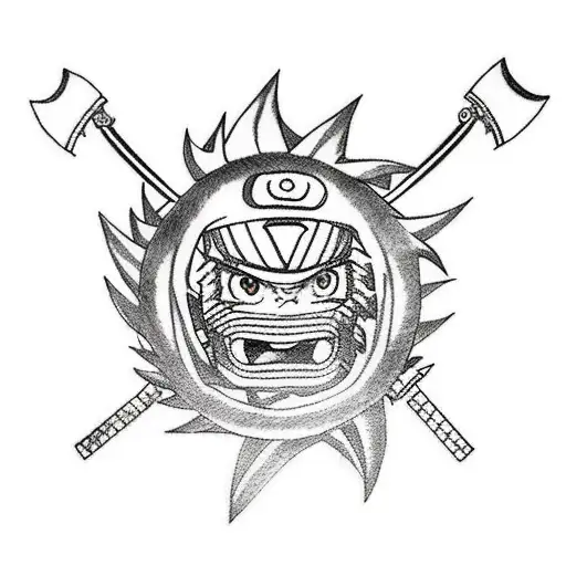 Naruto with a keyblade tattoo design idea