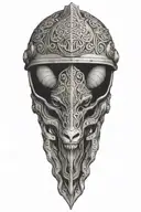 black Ram  fire helmet tattoo design idea