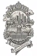 1.FC Union Berlin skyline tattoo design idea