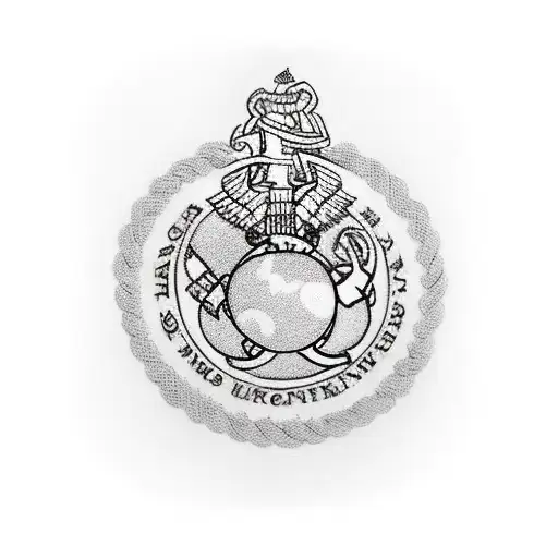 marine corps canine explosive tattoo design idea