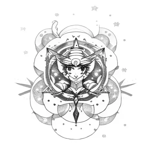 sailor moon tattoo design idea