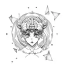 sailor moon tattoo design idea
