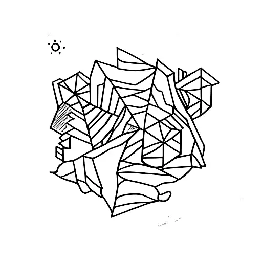 survival shelter sticks tattoo design idea