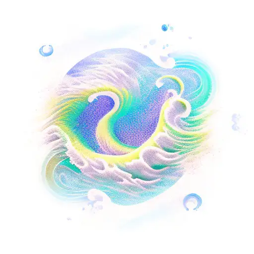 wave  tattoo design idea