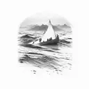 Moses parting red sea  tattoo design idea