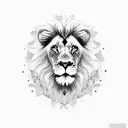 Lion with middle finger  tattoo design idea