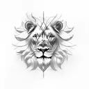 Lion with middle finger  tattoo design idea