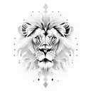 Lion with middle finger  tattoo design idea