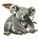 koala wearing a traditional vietnamese ao dai tattoo design idea
