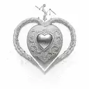 grenade heart tattoo design idea