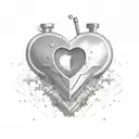grenade heart tattoo design idea