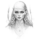 the word always written with braided hair tattoo design idea