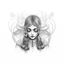 the word always written with braided hair tattoo design idea