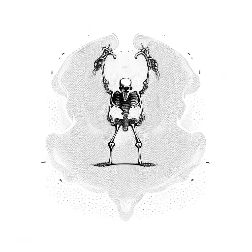 skeleton driving a Ferrari saying "I'm sure there's more than this" tattoo design idea