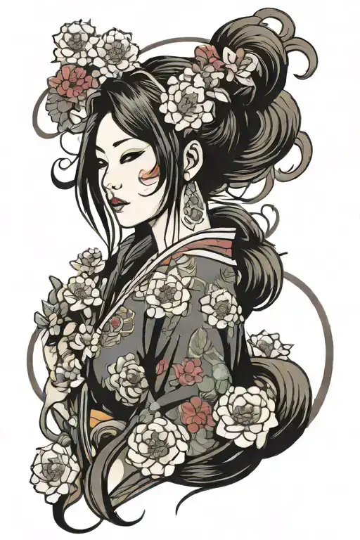 girl virgo woman tattoo design idea