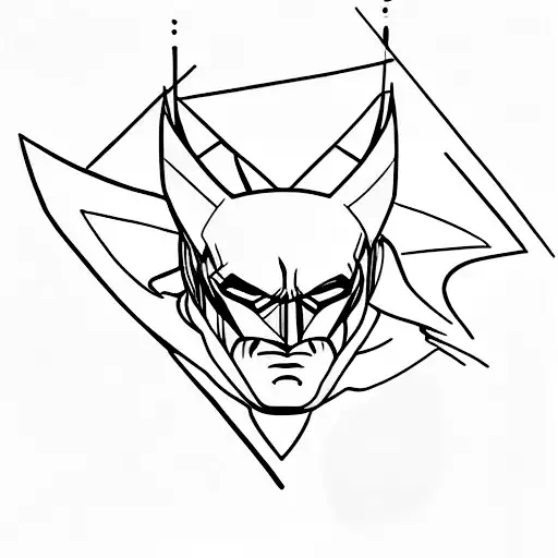 Batman mask tattoo design idea