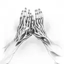 praying hands tattoo design idea