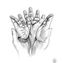 praying hands tattoo design idea