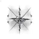 Barbed Wire cross tattoo design idea