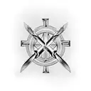 Barbed Wire cross tattoo design idea