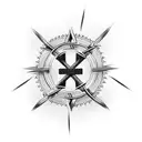 Barbed Wire cross tattoo design idea