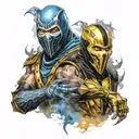 mortal kombat scorpion and subzero tattoo design idea