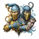 mortal kombat scorpion and subzero tattoo design idea