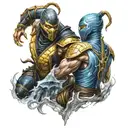 mortal kombat scorpion and subzero tattoo design idea