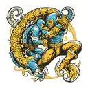 mortal kombat scorpion and subzero tattoo design idea