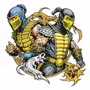 mortal kombat scorpion and subzero tattoo design idea