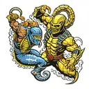mortal kombat scorpion and subzero tattoo design idea