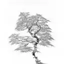 Japanese maple tree tattoo design idea