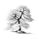 Japanese maple tree tattoo design idea
