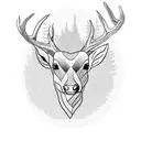 deer head  tattoo design idea