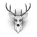 deer head  tattoo design idea